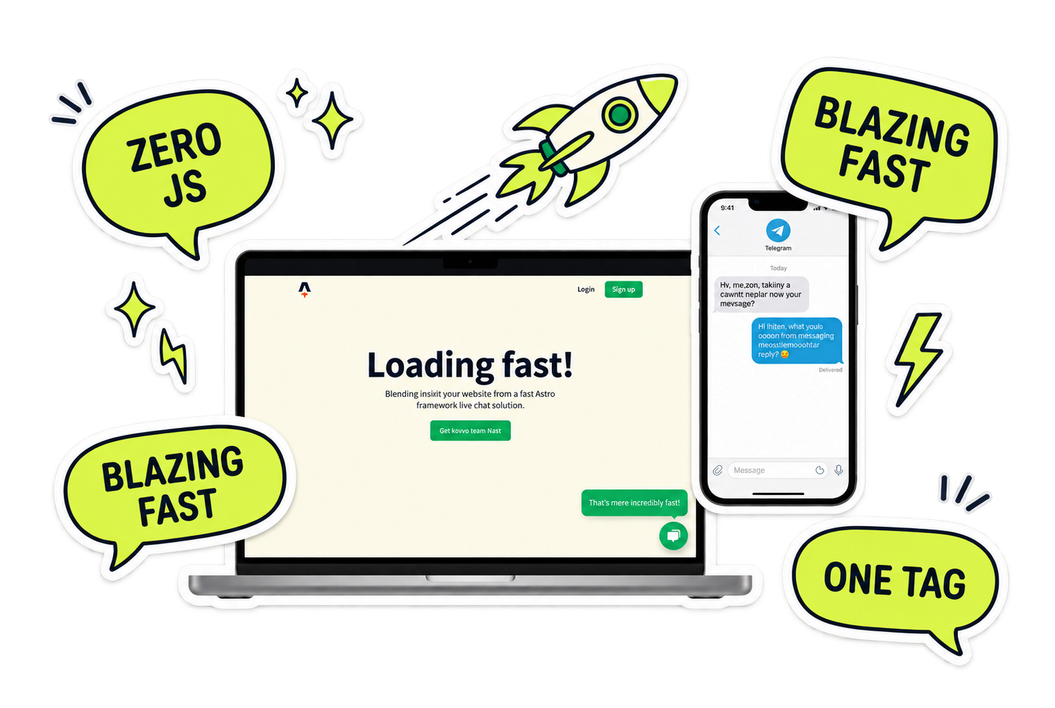 Knocket live chat widget in an Astro website