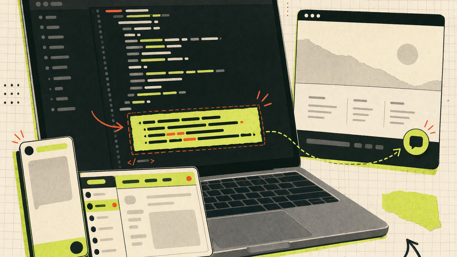 Code editor showing a Knocket chat embed pasted before the closing body tag in a static HTML page.