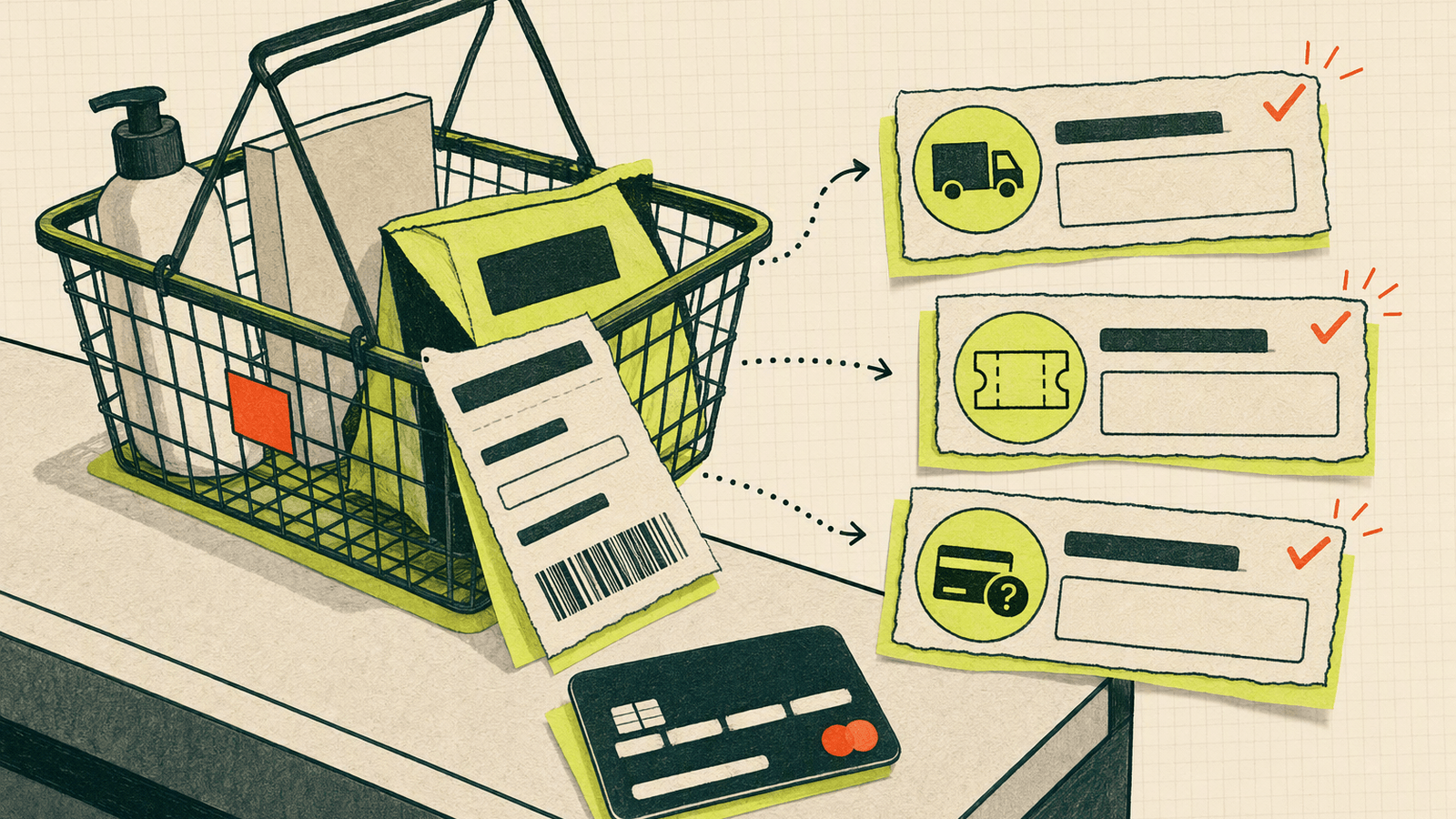 An abandoned checkout scene showing timely help resolving shipping and payment concerns before the cart is left behind.
