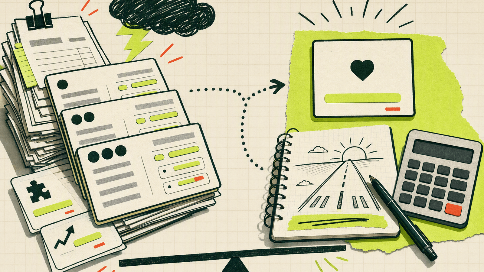 Startup budget notebook contrasting recurring live chat subscription costs with a free forever option for early teams.
